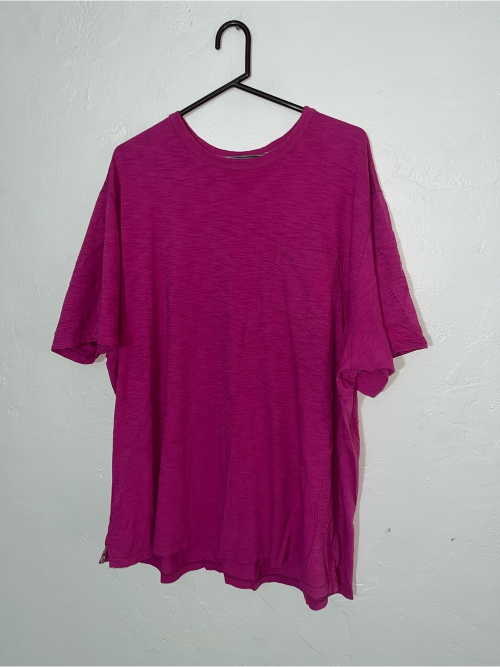 Men's 100% Cotton Pocket Tee Short Sleeve Crewneck T-Shirt Hot Pink Tommy Bahama